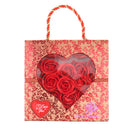 Paper Artificial Rose Valentine's Day Flowers Candy Wedding Gift Box Red