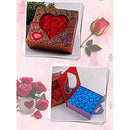 Paper Artificial Rose Valentine's Day Flowers Candy Wedding Gift Box Red