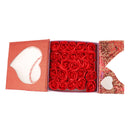 Paper Artificial Rose Valentine's Day Flowers Candy Wedding Gift Box Red