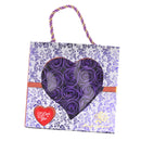 Paper Artificial Rose Valentine's Day Flowers Candy Wedding Gift Box Purple