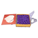 Paper Artificial Rose Valentine's Day Flowers Candy Wedding Gift Box Purple