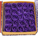 Paper Artificial Rose Valentine's Day Flowers Candy Wedding Gift Box Purple