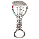 Vintage Boho Rhinestone Turquoise Long Chain Tassel Pendant Body Jewellery
