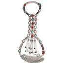 Vintage Boho Rhinestone Turquoise Long Chain Tassel Pendant Body Jewellery