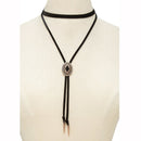 Punk Neck Strap Leather Wrap Choker Collar Rope Party Short Women Necklace