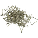Wholesale 100pcs Metallic Bar Connector Silver Bail Jewelry Craft Findings
