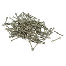 Wholesale 100pcs Metallic Bar Connector Silver Bail Jewelry Craft Findings