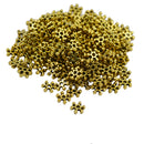 200pcs Vintage Gold Daisy Flower Flat Spacer Beads Jewelry Making Findings