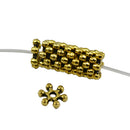 200pcs Vintage Gold Daisy Flower Flat Spacer Beads Jewelry Making Findings