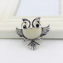 Tibetan Silver Owl Shape Metal Brooch Pin Women Jewelry Gift