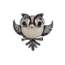 Tibetan Silver Owl Shape Metal Brooch Pin Women Jewelry Gift