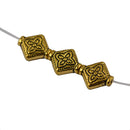 Wholesale 100pcs Antique Gold Gold Flat Square Flower Spacer Bead Jewelry Making