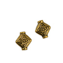 Wholesale 100pcs Antique Gold Gold Flat Square Flower Spacer Bead Jewelry Making