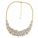 Elegant Crystal Rhinestone Clavicle Chain Necklace Gold Tone Women Statement Jewelry
