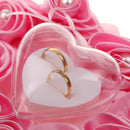 European Style Heart Shaped Flower Wedding Ring Pillow Wedding Supplies Pink