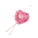 European Style Heart Shaped Flower Wedding Ring Pillow Wedding Supplies Pink