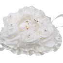 European Style Heart Shaped Flower Wedding Ring Pillow Wedding Favors White