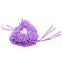 European Style Heart Shaped Flower Wedding Ring Pillow Wedding Decor Purple