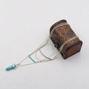 Bohemia Ethnic Multilayer Sweater Chain Necklace Geometric Turquoise Pendant