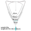 Bohemia Ethnic Multilayer Sweater Chain Necklace Geometric Turquoise Pendant