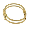 Adjustable Blank Bangle Pad with 2 Blank Cabochon Bezel Settings DIY Gold