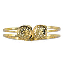 Adjustable Blank Bangle Pad with 2 Blank Cabochon Bezel Settings DIY Gold