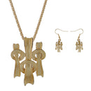 Abstract Jewelry Set Unique Knots Necklace Earrings for Banquet Accessories