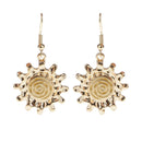 Women Accessories Gold Sun Flower Exquisite Necklace Earrings Jewelry Set