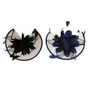Women Wedding Bridal Fascinator Feather Large Hair Clip Accessory Black