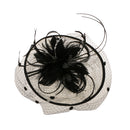 Lady Women Hair Accessory Clip Fascinator Large Sinamay Hat Handmade Wedding