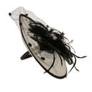 Lady Women Hair Accessory Clip Fascinator Large Sinamay Hat Handmade Wedding