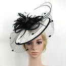 Lady Women Hair Accessory Clip Fascinator Large Sinamay Hat Handmade Wedding
