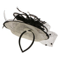 Lady Women Hair Accessory Clip Fascinator Large Sinamay Hat Handmade Wedding