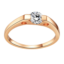 New Charm Rose Gold Plated Creative Wedding Engagement Bridal Rings with Crystal
