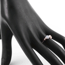 New Charm Rose Gold Plated Creative Wedding Engagement Bridal Rings with Crystal