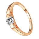 New Charm Rose Gold Plated Creative Wedding Engagement Bridal Rings with Crystal