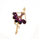 Boutique Clothing Alloy Ornament Ballerina Crystal Brooch Dancer Corsage Pin Clothing Decoration