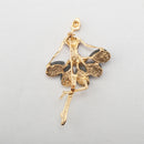 Boutique Clothing Alloy Ornament Ballerina Crystal Brooch Dancer Corsage Pin Clothing Decoration