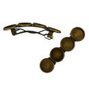 6 Antique Bronze Bobby Pins Cabochon Hair Clip Blank Setting Base Jewelry