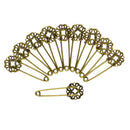 Hot Wholesale 10pcs Filigree Flower Brooches Blank Pins DIY Jewelry Findings