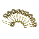 Hot Wholesale 10pcs Filigree Flower Brooches Blank Pins DIY Jewelry Findings