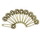 Hot Wholesale 10pcs Filigree Flower Brooches Blank Pins DIY Jewelry Findings