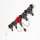 Neck Strap Gothic Collar Lace Big Flower Party Women Short Clavicle Necklace