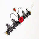 Neck Strap Gothic Collar Lace Big Flower Party Women Short Clavicle Necklace