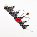 Neck Strap Gothic Collar Lace Big Flower Party Women Short Clavicle Necklace