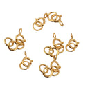 Sterling Silver Spring Ring Clasp Bracelet Chain Connector 5mm Gold Pack of 10PCS