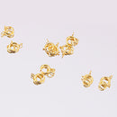 Sterling Silver Spring Ring Clasp Bracelet Chain Connector 6mm Pack of 10PCS Gold