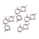 Sterling Silver Spring Ring Clasp Bracelet Chain Connector 5mm Pack of 10PCS Silver