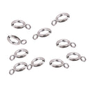 Sterling Silver Spring Ring Clasp Bracelet Chain Connector 5mm Pack of 10PCS Silver