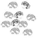 10pcs Sterling Silver Butterfly Backs Stopper For Stud Earring Findings 1